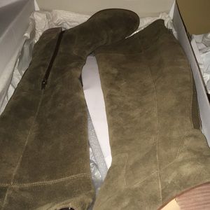 Marc Fisher Dark Green Suede Boots